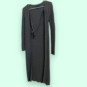 Gray Aéropostale cardigan maxi length
